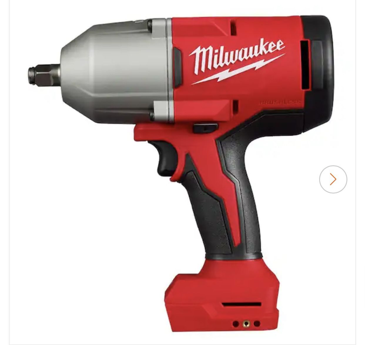 Milwaukee M18 18 Volt Lithium lon Brushless 1/2 in. High Torque Impact Wrench with Friction Ring (Tool Only)