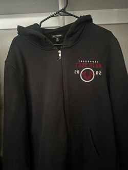 True Religion Full-Zip Black Hoodie XL
