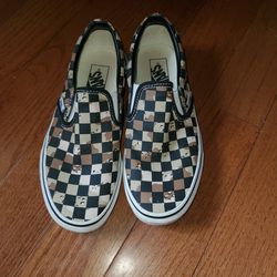 Vans Checkerboard Slip-On Camouflage Skateboard Shoes Men (Sz: 6.5) 500714
