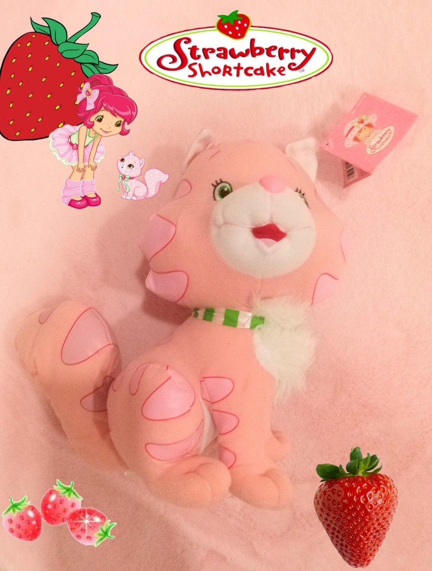 Strawberry Shortcake 13" Custard Cat Plush New With Tags