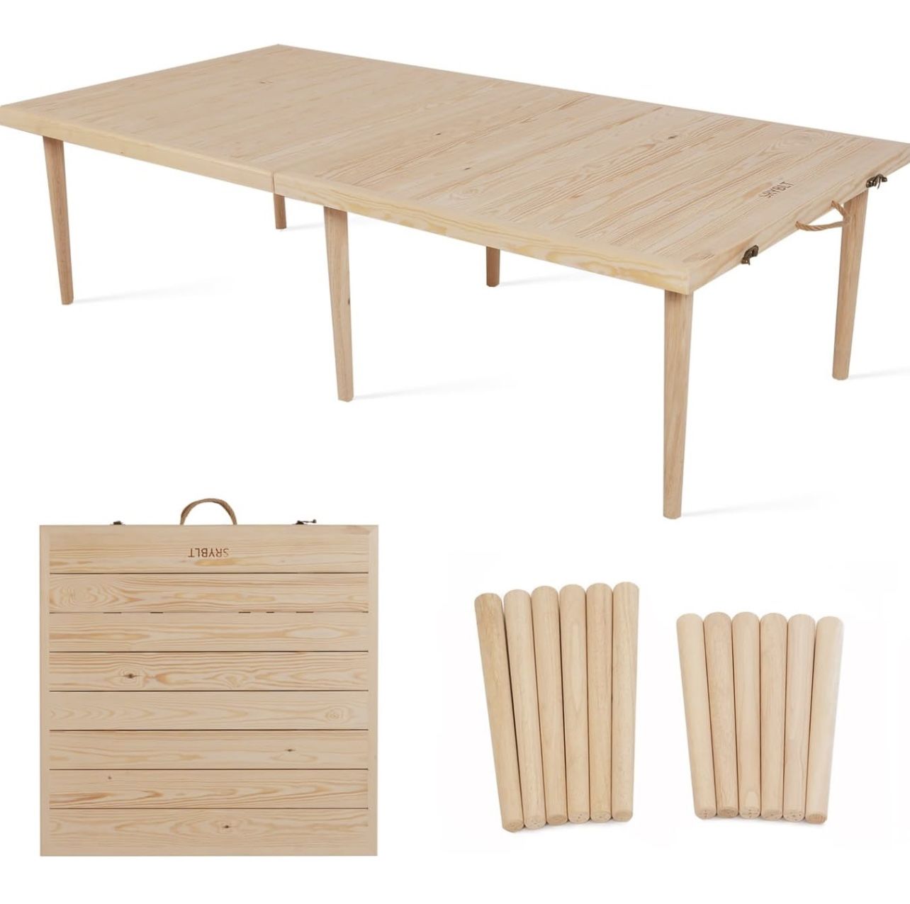 Pine Wood Foldable Picnic Table