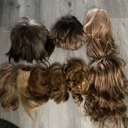 Beautiful Wigs And Hair Clips All For $40 . 