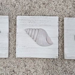 Coastal Seashell Wall Art Set – Starfish & Shell Beach Decor