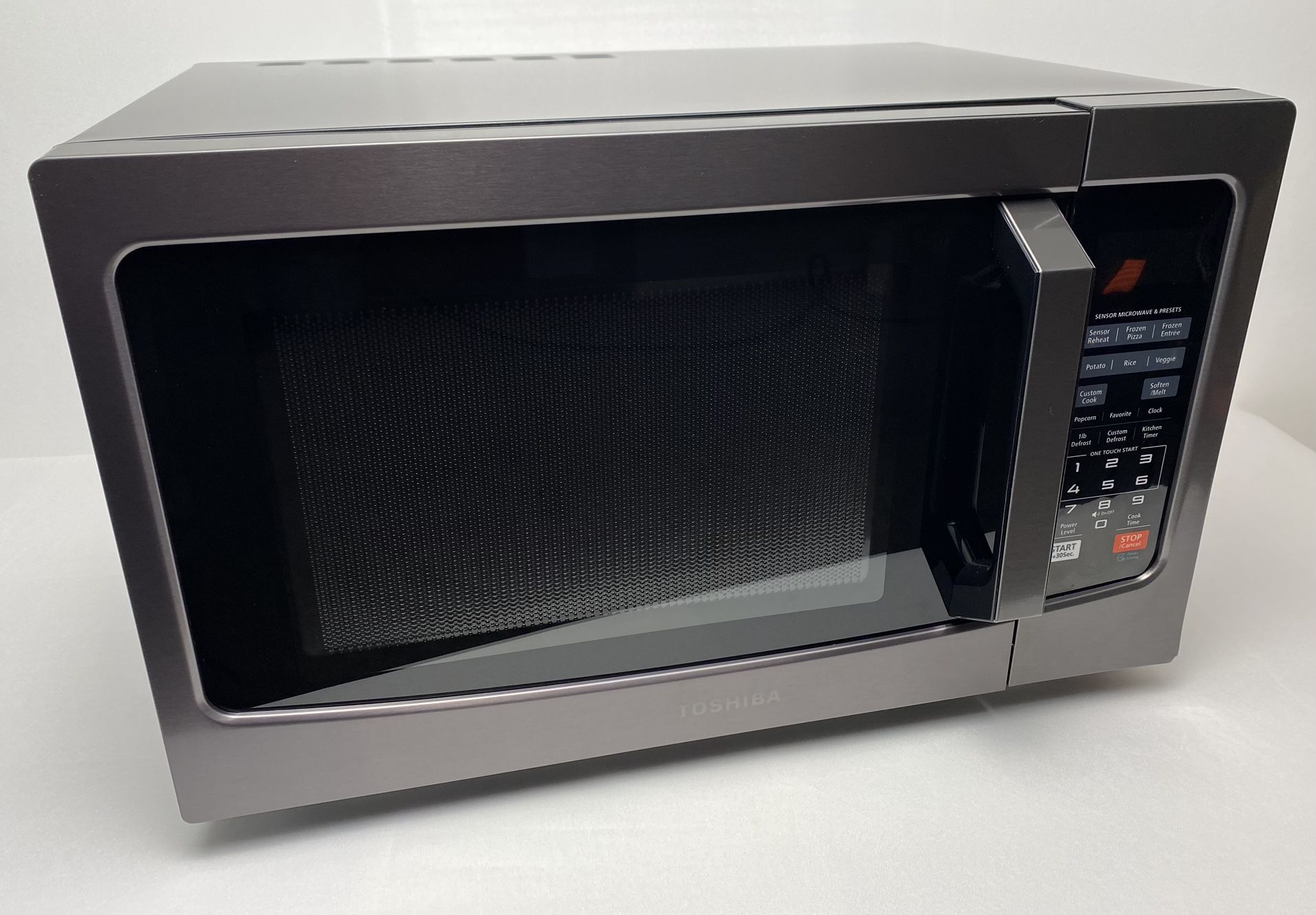 Toshiba EM131A5C-BS Microwave Oven with Smart Sensor, 1.2 Cu Ft, Black Stainless Steel