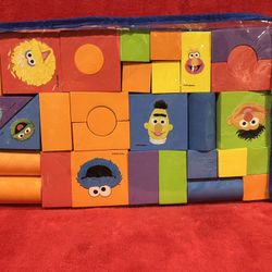 Sesame Street Foam Building Blocks New in Package 50 Pieces