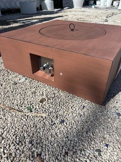 Outdoor Patio Propane Fire Pit with Fire Glass 28 inches Squared