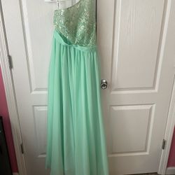 Mint Green Dress with Lace