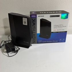 NETGEAR Nighthawk Modem Router Combo (CAX30) DOCSIS 3.1 Cable Modem and WiFi 6 Router - AX2700 2.7 Gbps
