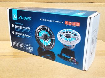 LED Marine Water Resistant Speakers 6 1/2" 2-Way Coaxial 150 Watts JL Audio M6-650X-S-GWGW-I 🚨 Payment Options Available 🚨 No Credit Needed 🚨