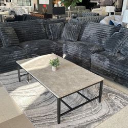 L Shaped Modular Oversized Teddy Bear Fabric Sectional Couch 🌟 Color Options ⭐$39 Down Payment with Financing ⭐ 90 Days same as cash