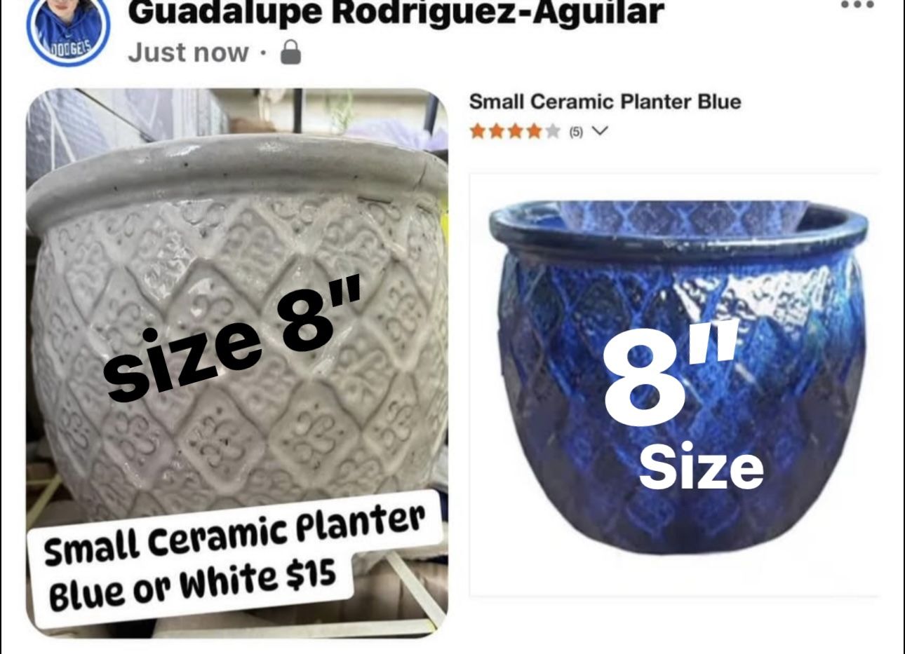 Macetas de cerámica / Ceramic Planter Precio En Las Fotos- Price In The Picture