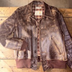 Aero X Levi Strauss *Rare* LVC Vintage 1930’s Distressed Leather Bomber - Men’s