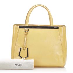 Yellow Fendi Petit 2Jours Leather Handbag Bag