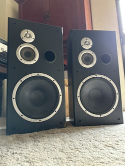KLH 9250B Floor Speakers – 3-Way 12” Woofers, Powerful Sound