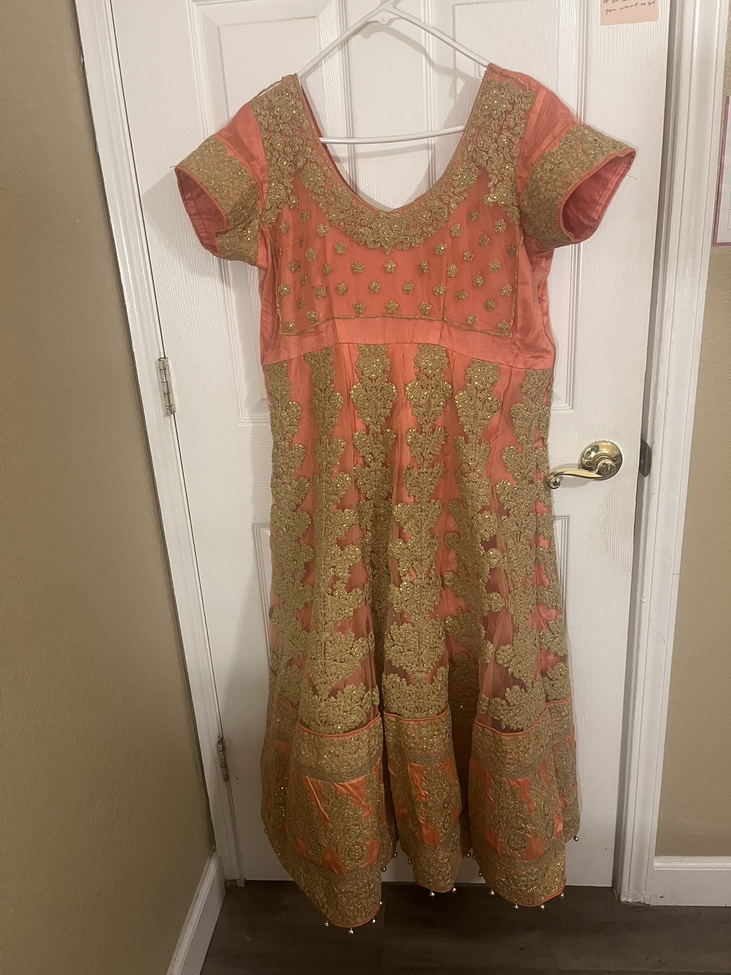 Peach/Gold Formal Indian Wedding/Event Outift