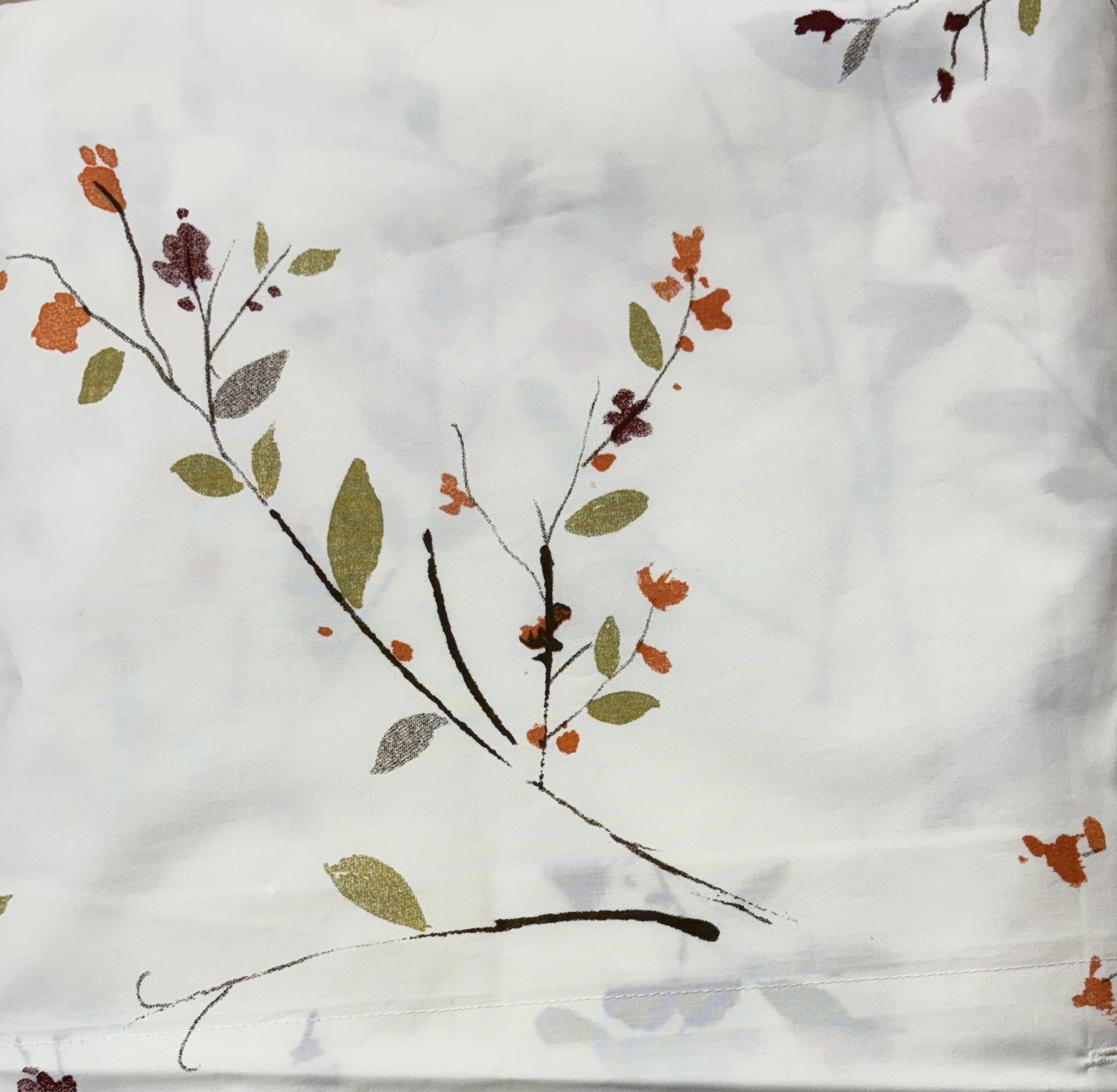 🌸 Crate & Barrel Queen Sheet Set + Duvet – Sakura Pattern – 100% Cotton