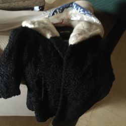 Vintage Muton With Mink Collar Coat