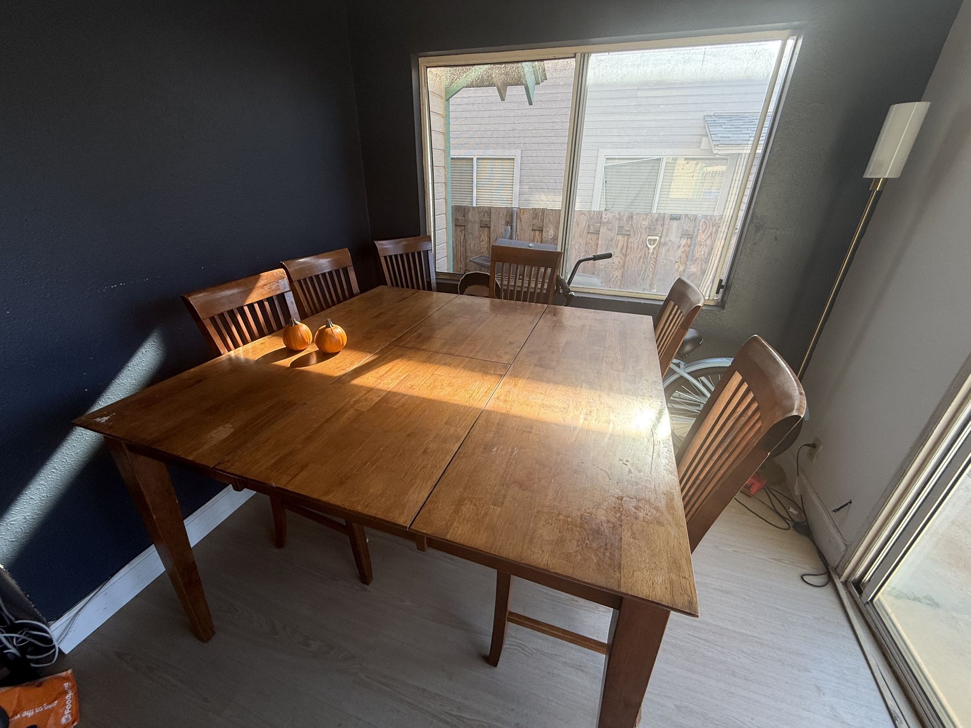 Solid Wood Dining Set — 8 Chairs (Kapolei)