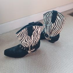 Cute Zebra Striped Boots