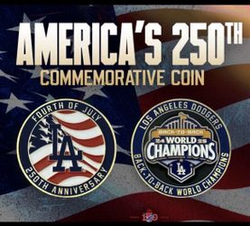 Dodgers 250 Anniversary Challenge Coin 4th of July SGA new in box