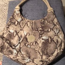 Kipling snake skin pattern shoulder bag