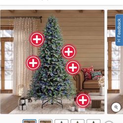 9 ft Pre-lit Radiant Micro LED with Multi Color Twinkle Artificial Christmas Tree from Costco New  Located Romeoville IL 450$