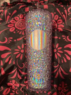 Starbucks 24oz Silver Iridescent Diamond Tumbler
