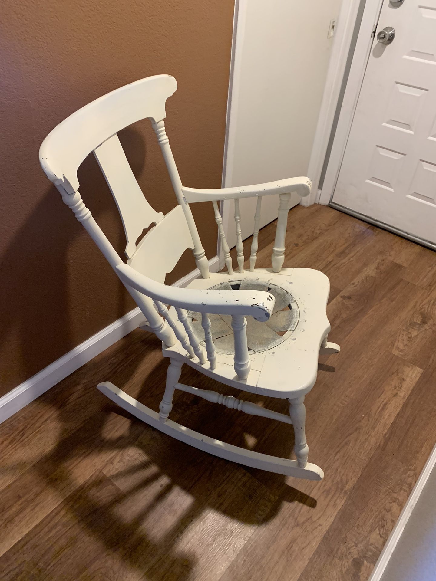 Antique Hand Made Rustic/ Chippy Rocking Chair 