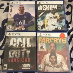 PS5 PlayStation 5 Game Lot. Far Cry 6 ~ Call Of Duty Vanguard ~ FIFA 22 ~ The Show 21