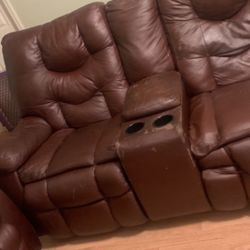 Couch Love Seat Leather 