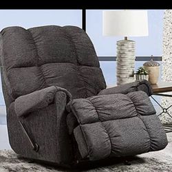 100 Series Chenille Rocker Recliner.  - Spring Type: Sinuous - Included: 1 Recliner(s) - Features: Reclining - Arm Style: Roll Arm - Joinery: Stapled 