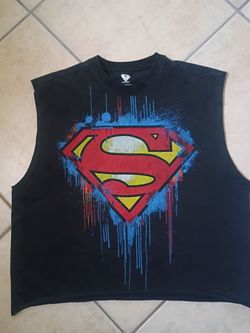 Medium YoungLA Superman Graphic Muscle Tee
