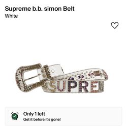 Supreme, BB, Simon belt white