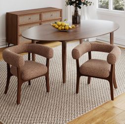 Brand new set of 4 modern dining chairs (Brown)