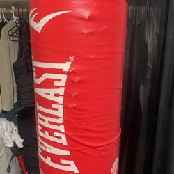 Red Everlast Heavy Punching Bag