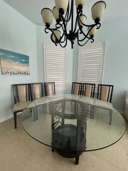 Dining table and 6 chairs