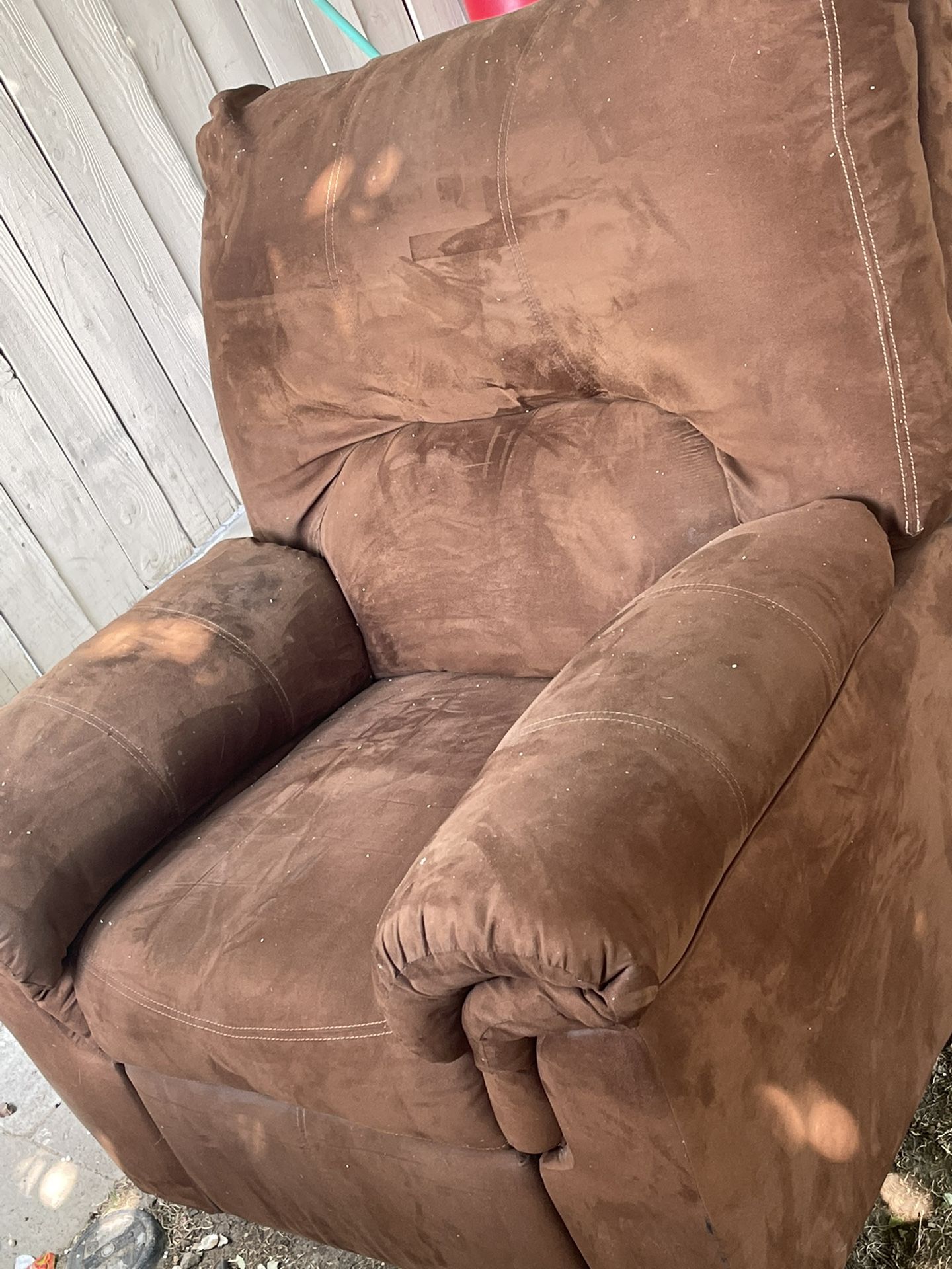 Suede Recliner 