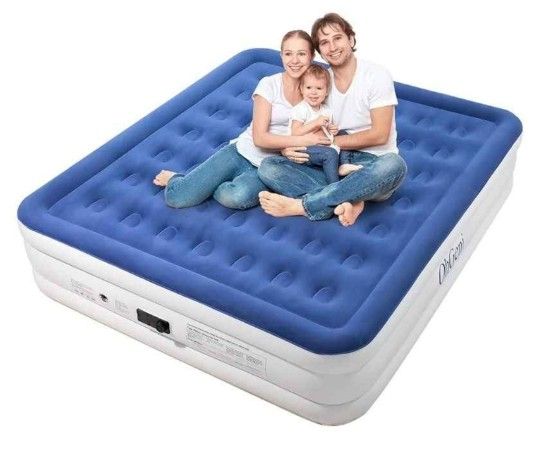BRAND NEW King Air Mattress with Built in Pump, 18 Inch Elevated Quick Inflation/Deflation Inflatable Bed
