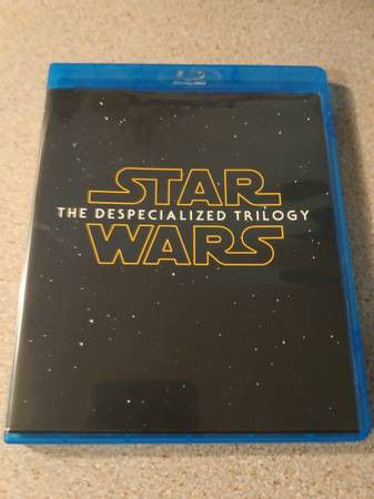 rare star wars despecialized trilogy blu-ray-never used