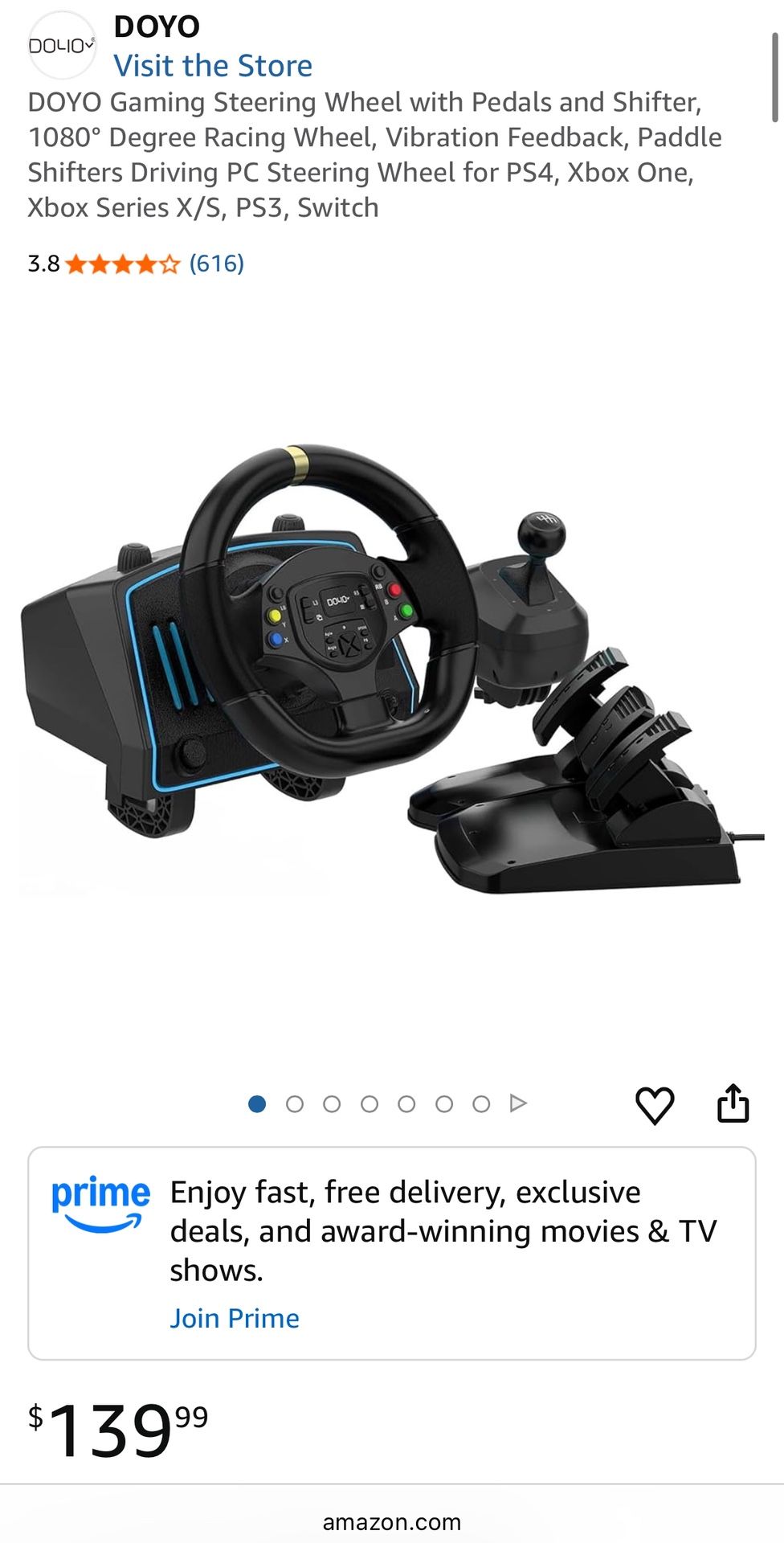 Doyo Gaming Steering Wheel Set