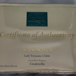 WDCC Disney Lady Tremaine's Table of Cinderella's "Tea is Served" 2003 Candelabra