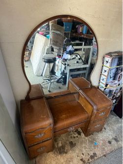 Vintage 1930’s Art Decor Waterfall Vanity