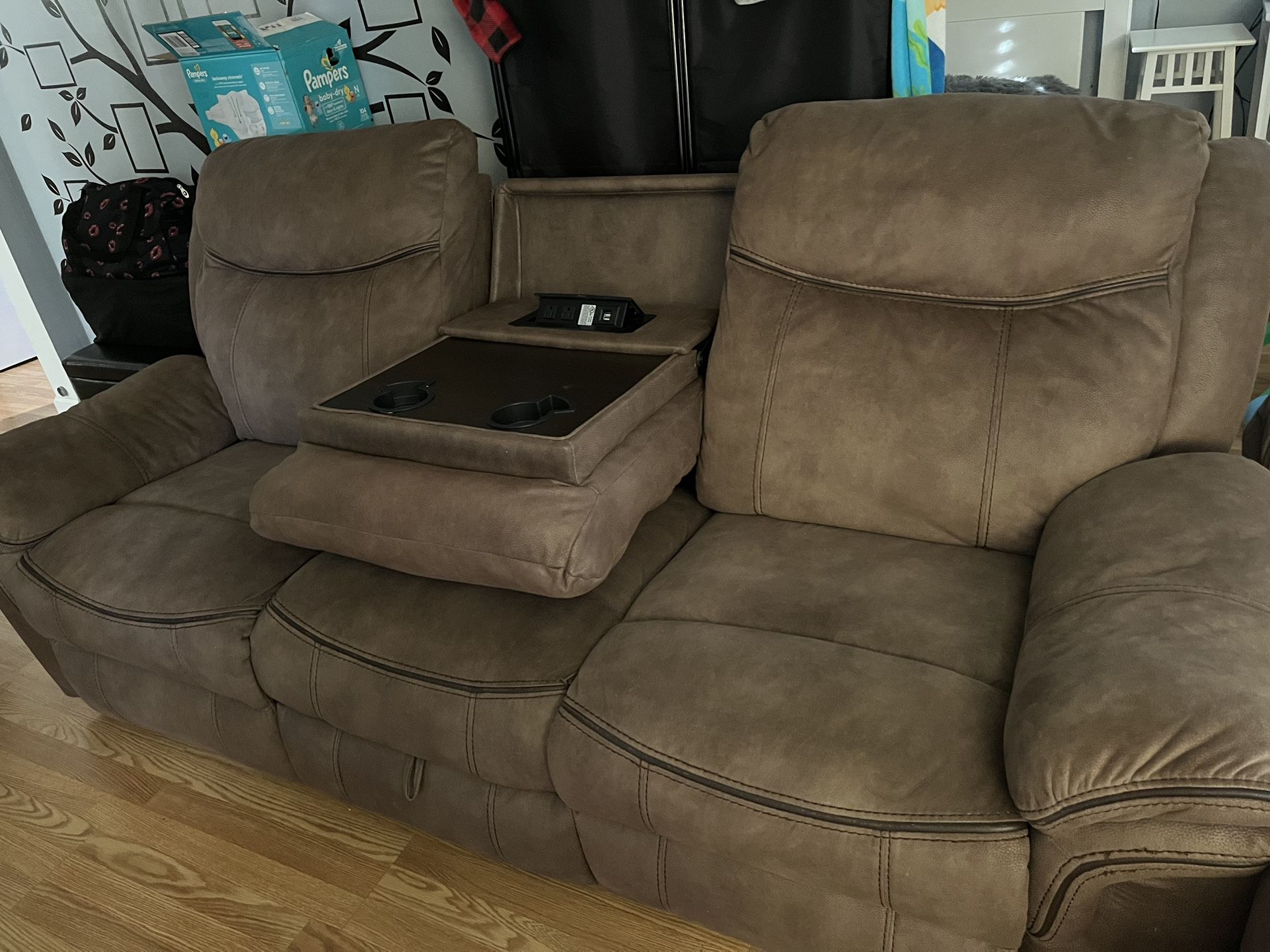 Brown Recliner Sofa