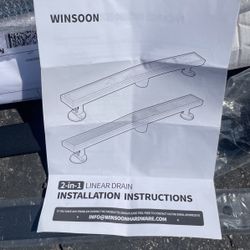  Brand New Linear Shower , Pool , Concrete Drains