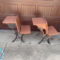 Vintage School Wood Desk