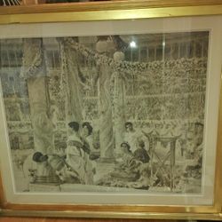 Lawrence Alma-Tadema Print Engraving 1907 Antique As Found