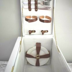 Vintage Stella Artois Cooler Picnic Basket/mini table