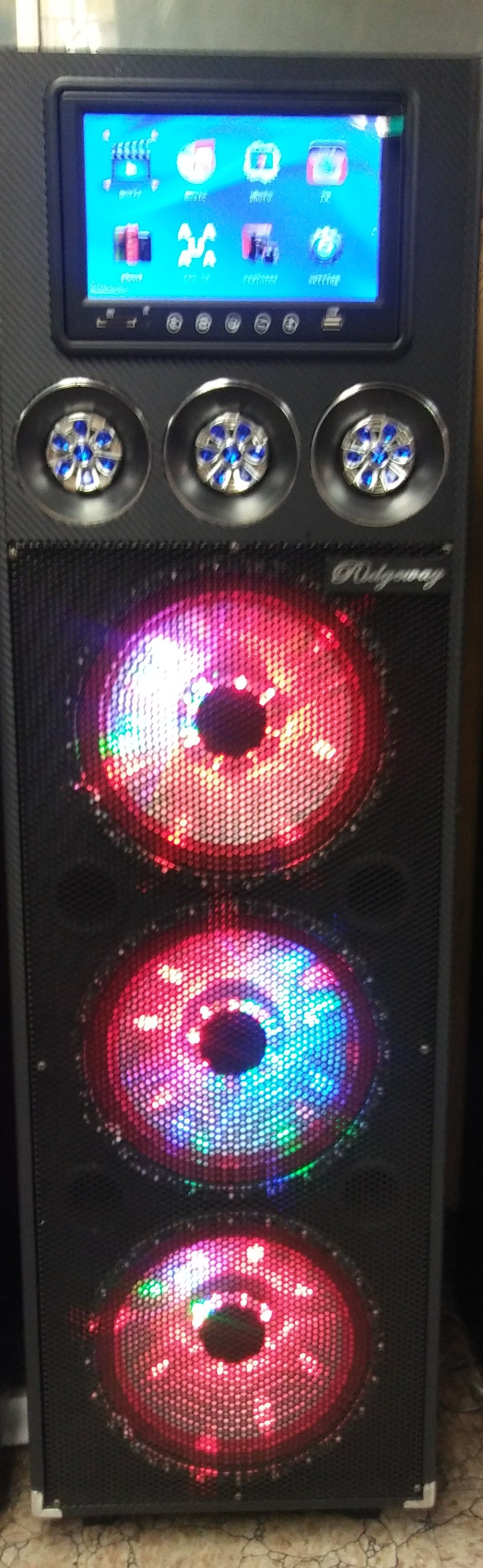 Bluetooth speaker SD card,slot USB port,FM radio,microphone included for karaoke(bosina)