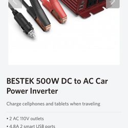 BESTEK 500W DC to AC Car Power Inverter