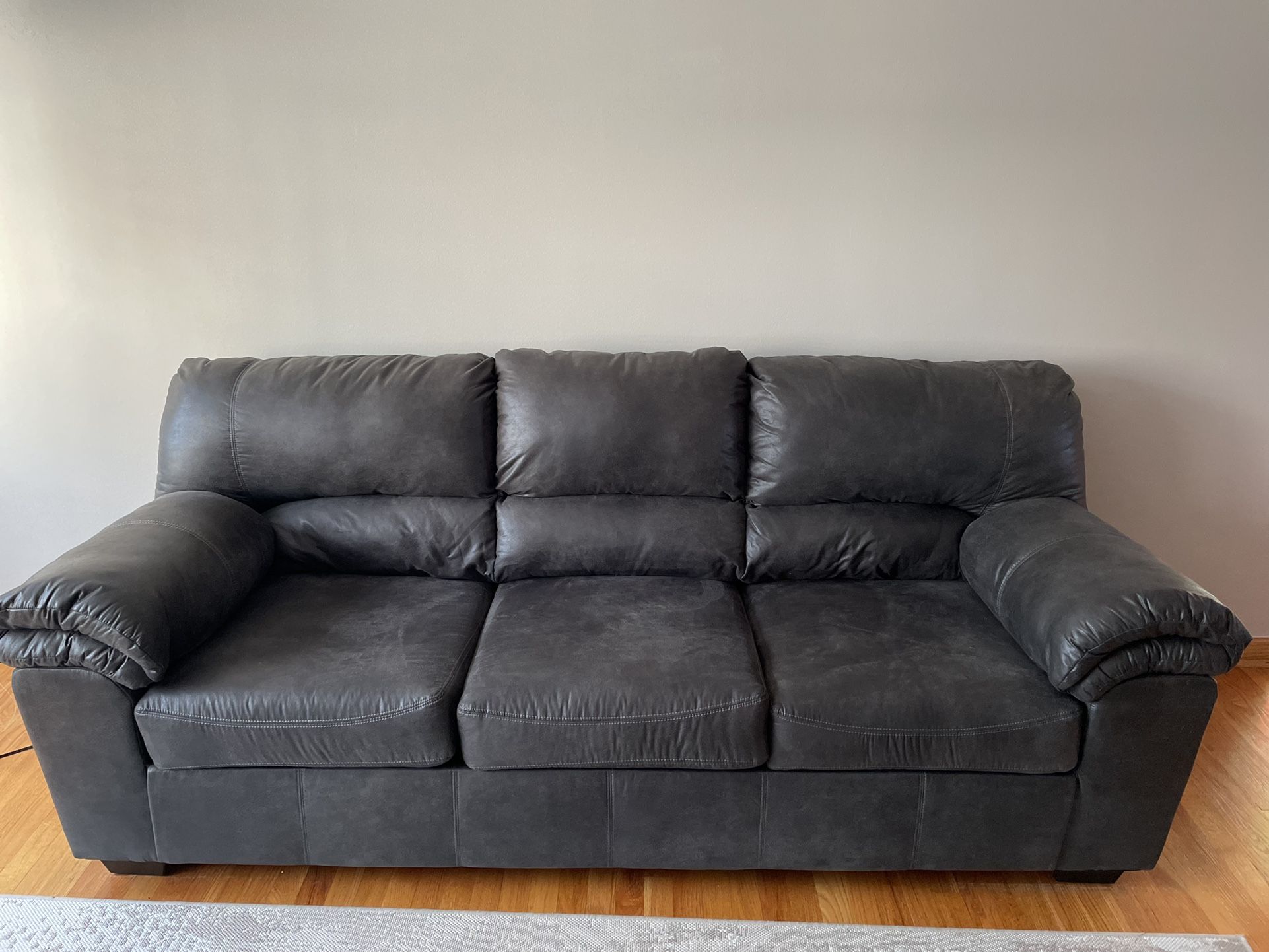 Couch (2 piece With Recliner) and Table Set